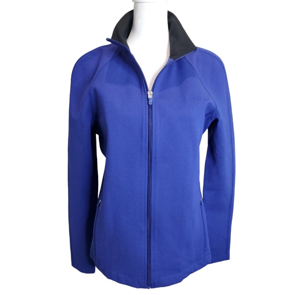 Lauren Ralph Lauren Women's Blue Full Zip Jacket Sz M Stretch Active Outerwear